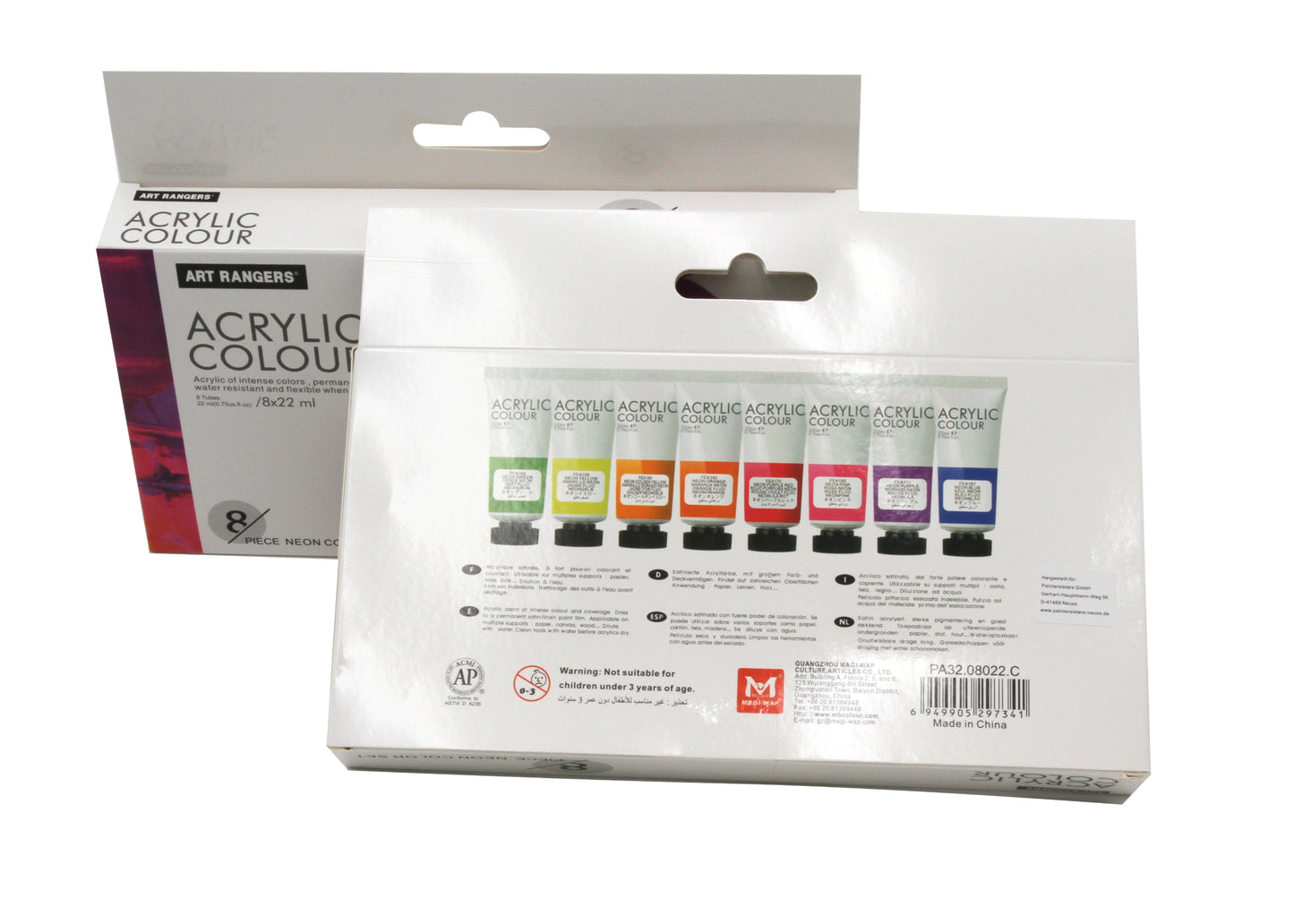 Art Ranger Set 8x22ml Neonfarben