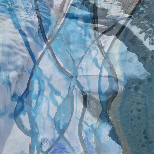 Die Ilfis im Schnee - Acrylmalen