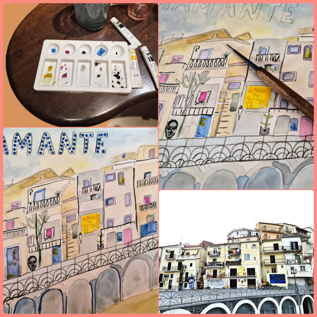 Aquarellmalen in Kalabrien: Diamante