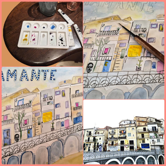 Aquarellmalen in Kalabrien: Diamante