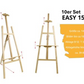Holzstaffelei EASY 10er Set
