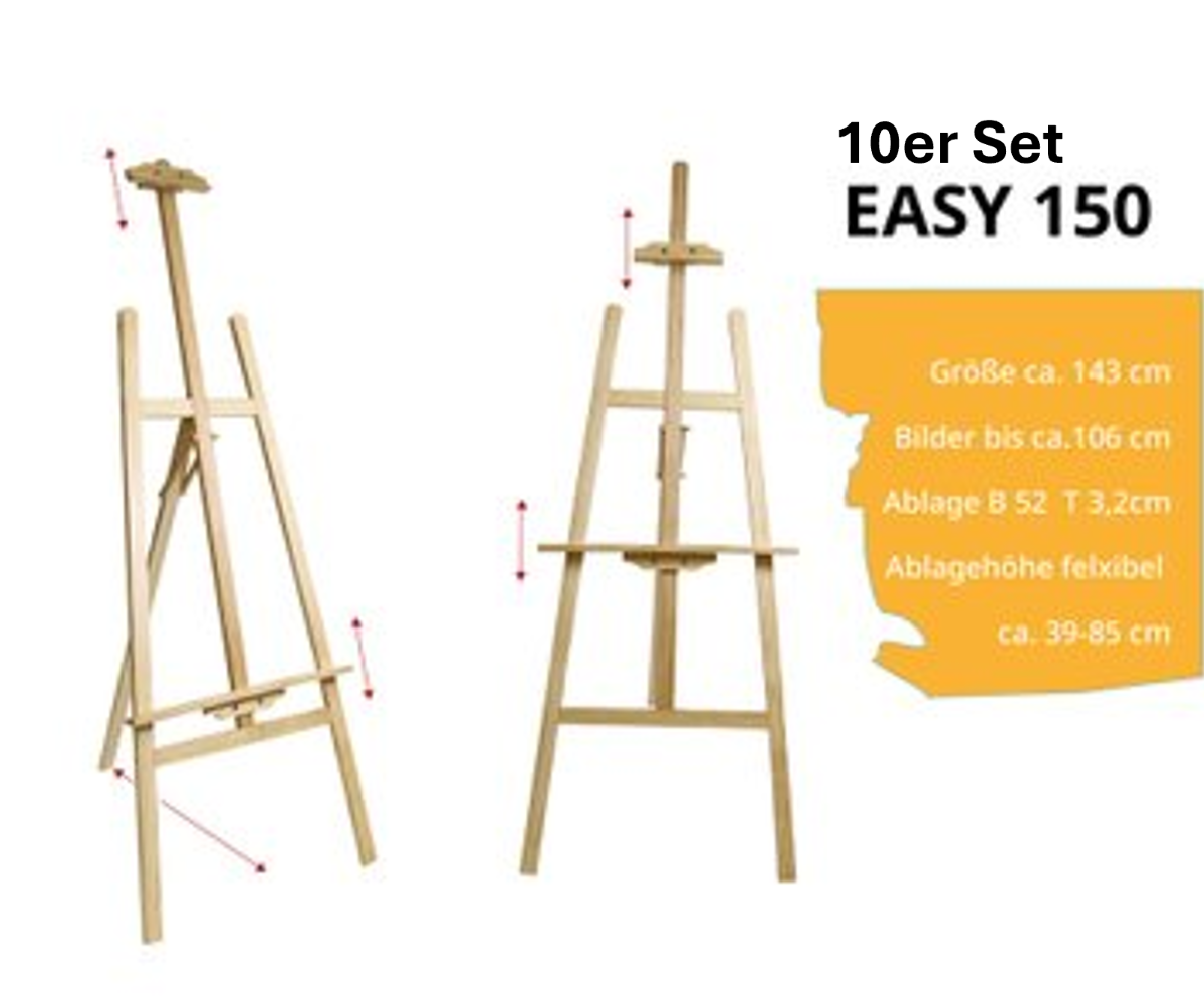 Holzstaffelei EASY 10er Set