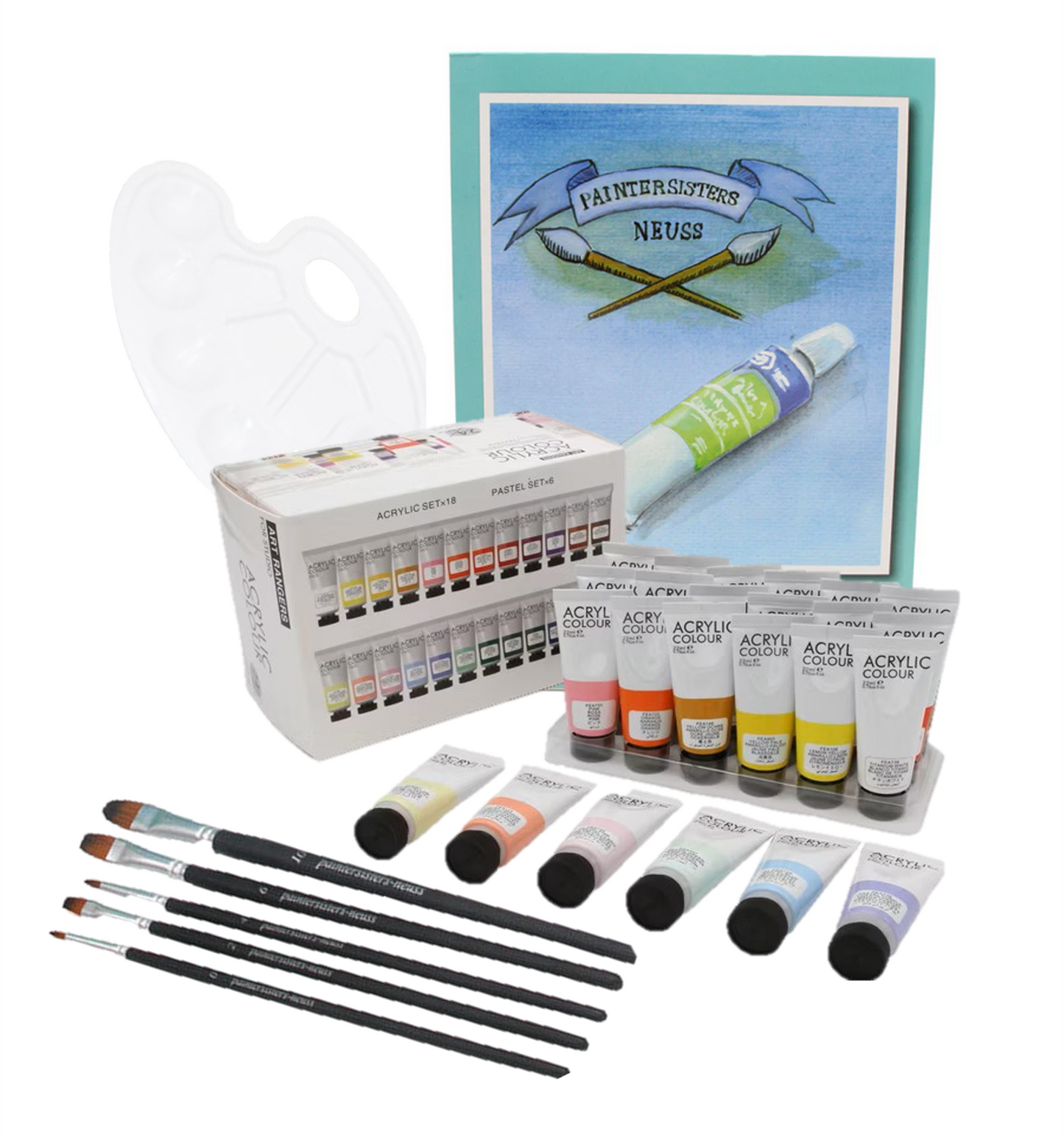 Malset Acrylfarben mit Pastell