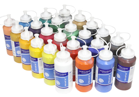 24x500ml Set Colours Acrylfarben